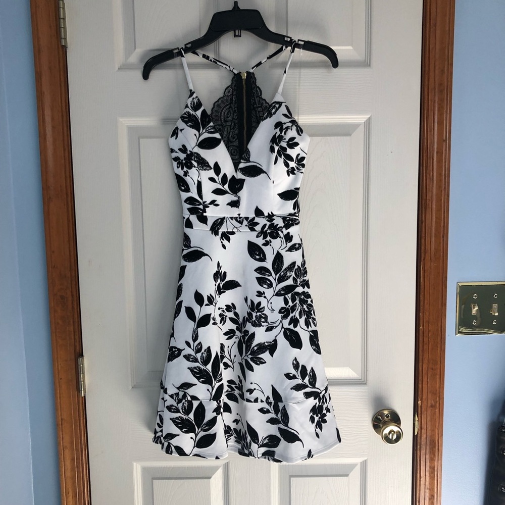 Emerald Sundae Black and White Dress